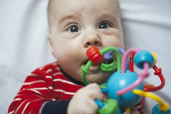 Close Portrait Newborn Baby Boy — Stock Photo, Image