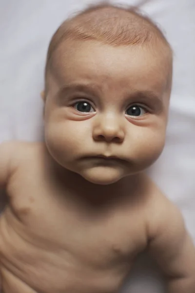 Close Portrait Newborn Baby Boy — Stock Photo, Image