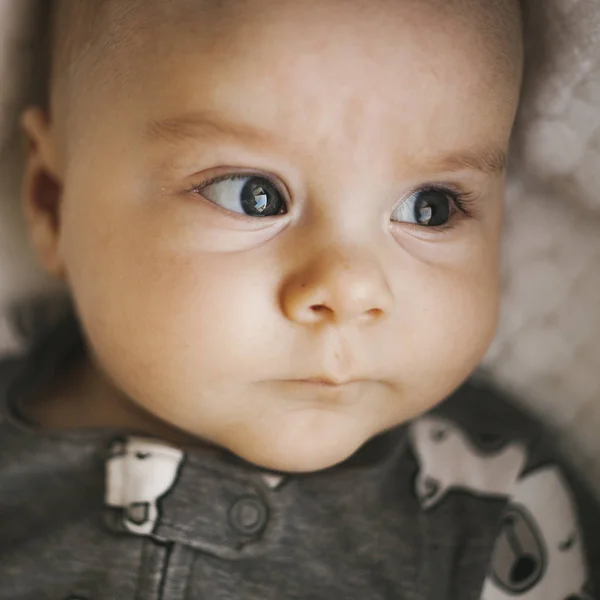 Close Portrait Newborn Baby Boy — Stock Photo, Image