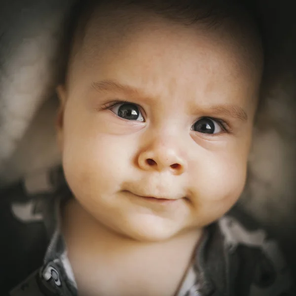 Close Portrait Newborn Baby Boy — Stock Photo, Image