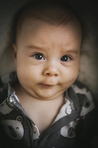 Porträt Aus Nächster Nähe Neugeborener Junge — Stockfoto