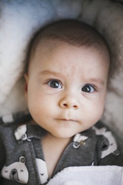 Kapan portre, yeni doğmuş bebek. 