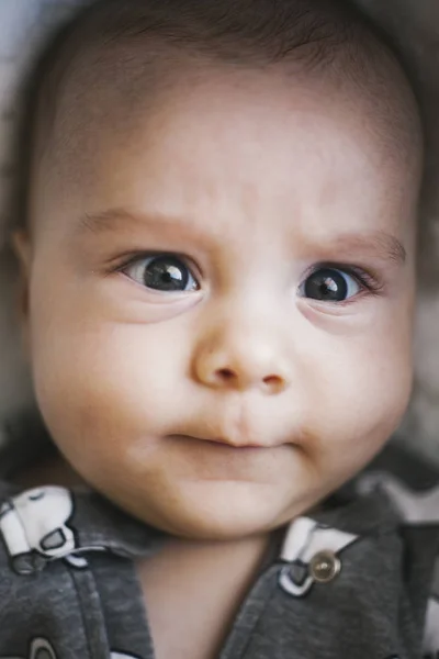 Close Portrait Newborn Baby Boy — Stock Photo, Image