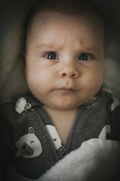 Retrato Cerca Bebé Recién Nacido — Foto de Stock