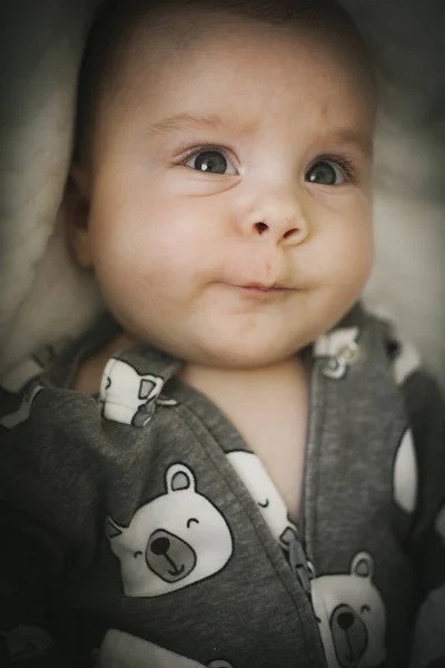 Retrato Cerca Bebé Recién Nacido — Foto de Stock