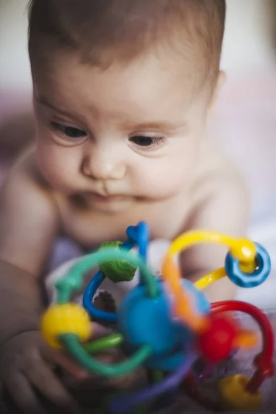 Close Portrait Newborn Baby Boy — Stock Photo, Image