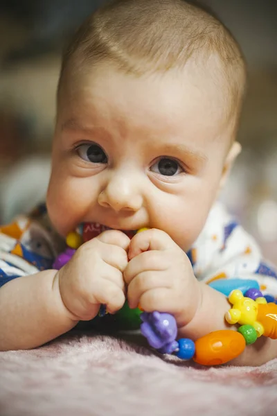 Close Portrait Newborn Baby Boy — Stock Photo, Image