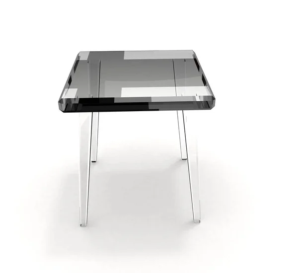 Tabouret en verre sur fond blanc — Photo