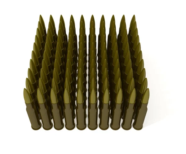 Pack cartridges voor machine gun — Stockfoto