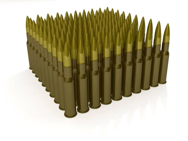 Cartridges for machine gun — Stock Photo, Image