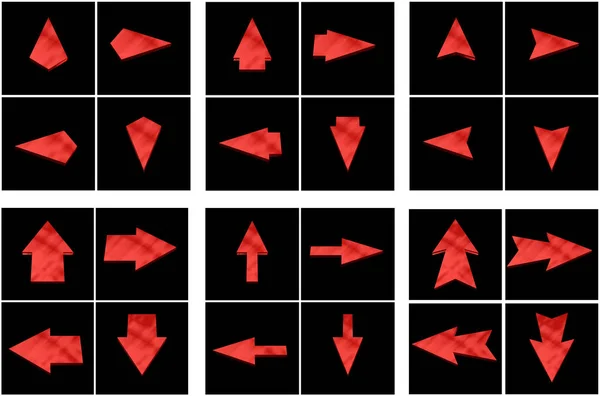 Kolekcja Czerwone strzałki — Zdjęcie stockowe