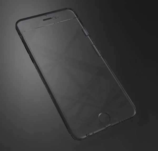 Dark glass phone — Stock Photo, Image