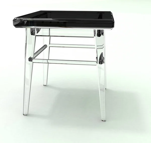 Transparent tabouret with shadow — Stock Photo, Image