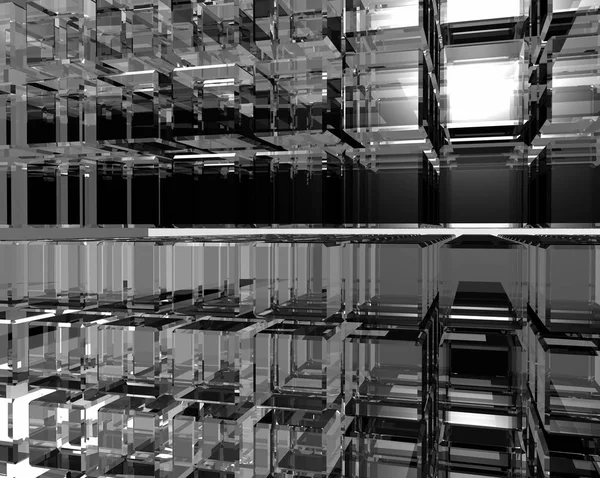 Veel glas kubussen — Stockfoto