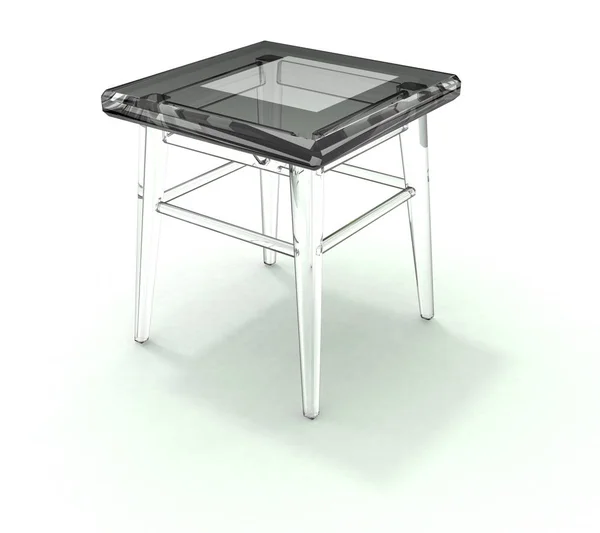 Glass stool with shadow — Stock Photo, Image