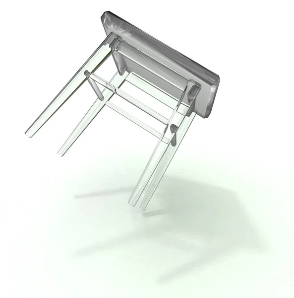 Glass stool with shadow — Stock Photo, Image