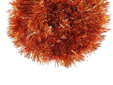 Beyaz bir arka plan üzerinde Noel ağacı şerit dekorasyon