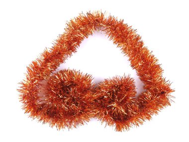 Beyaz bir arka plan üzerinde Noel ağacı şerit dekorasyon