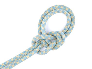 beyaz arkaplanda halat düğümü