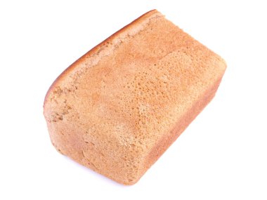 Beyaz arkaplanda ekmek