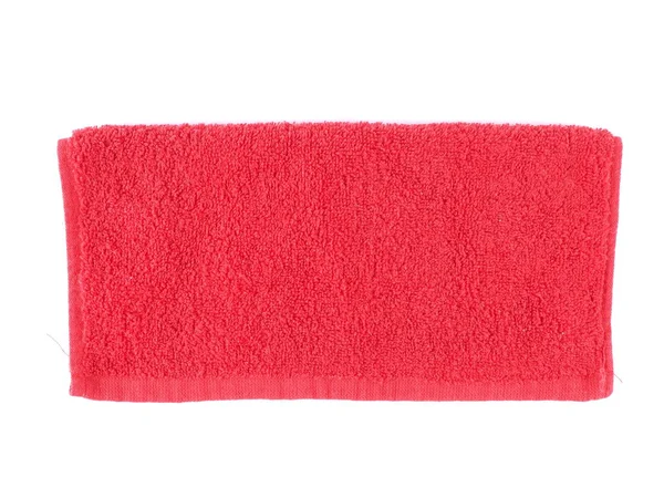Röd handduk på en vit — Stockfoto