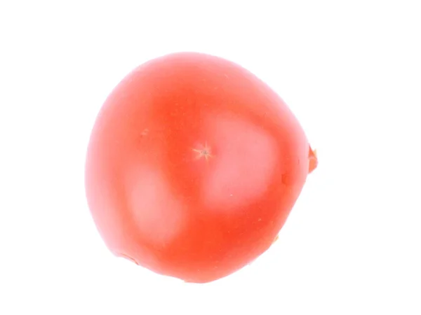 Tomate rouge mordue sur fond blanc — Photo