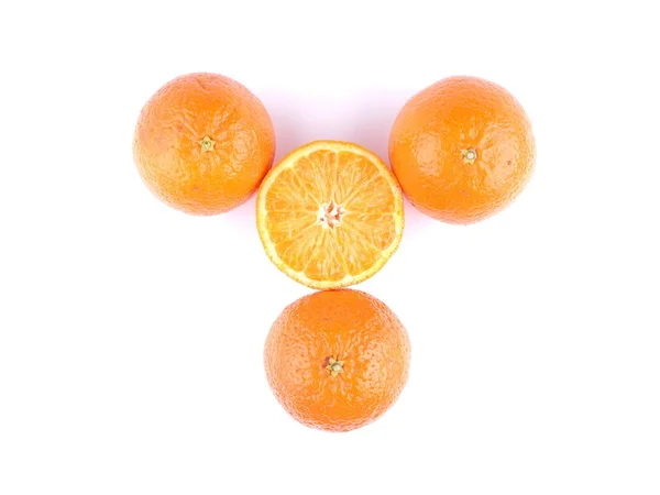Tangerine sur fond blanc — Photo