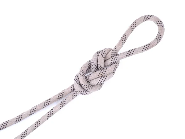 Seilknoten auf weißem Hintergrund — Stockfoto