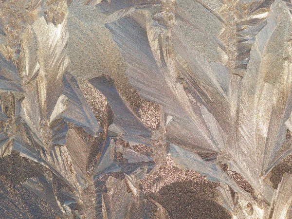 유리에 얼음 패턴 — 스톡 사진