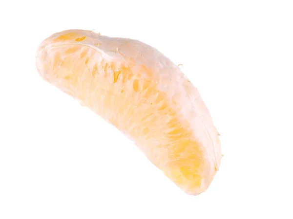 Orangenscheibe auf weißem Hintergrund — Stockfoto