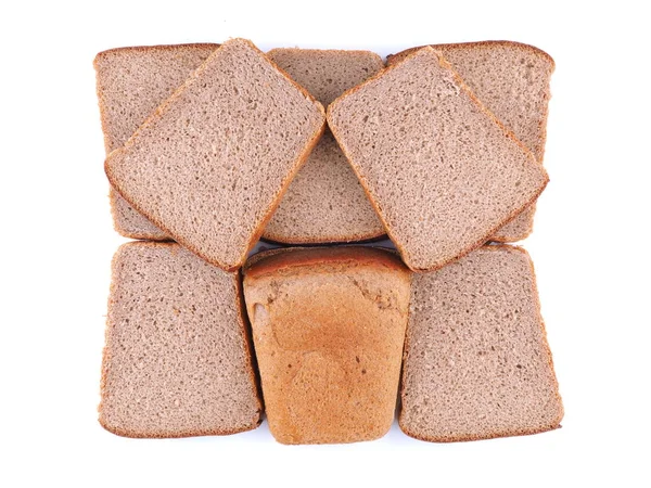 Bread on a white background — Stock Photo, Image