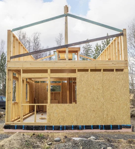 Construcción de una casa-marco — Foto de Stock