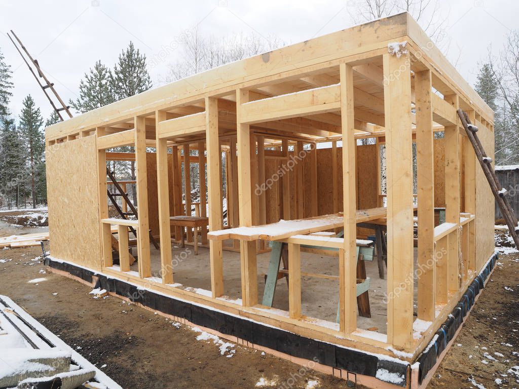 Construction of a frame house