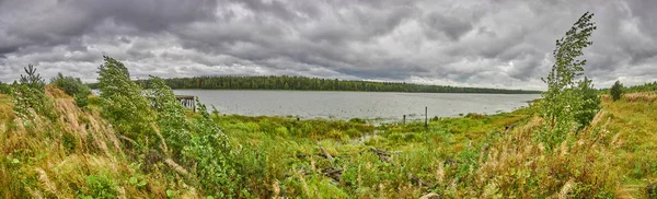 Řeka v létě. Panorama — Stock fotografie