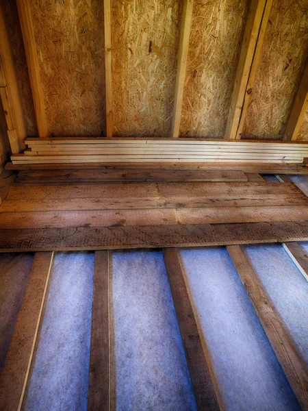 Flooring in frame house — Stock Photo, Image