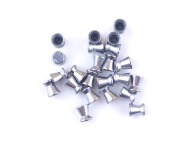 Beyaz bir arka plan üzerinde airgun madde işaretleri