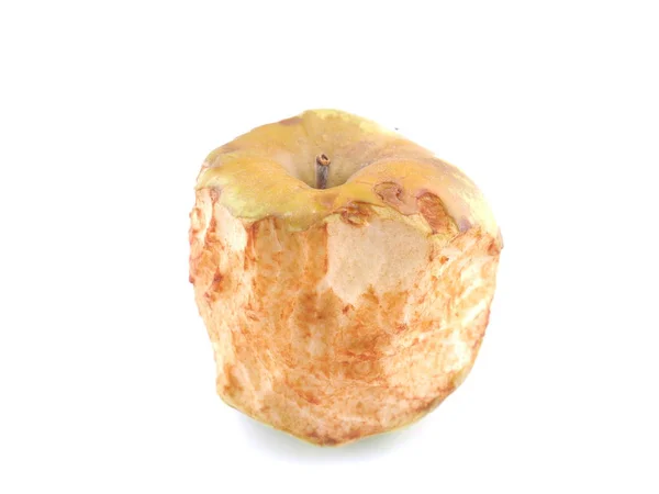 Toco de maçã em um fundo branco — Fotografia de Stock