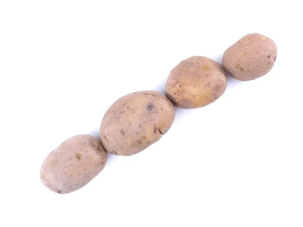 Potatis på en vit bakgrund — Stockfoto