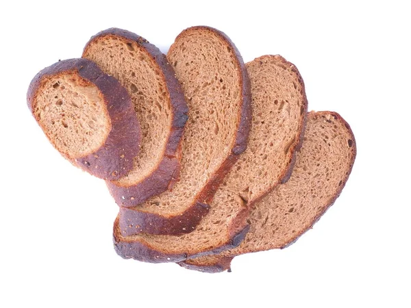 Brot auf weißem Hintergrund — Stockfoto