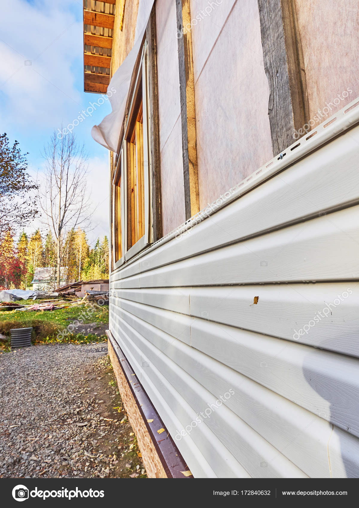 Siding of frame house Stock Photo by ©Enskanto 172840632