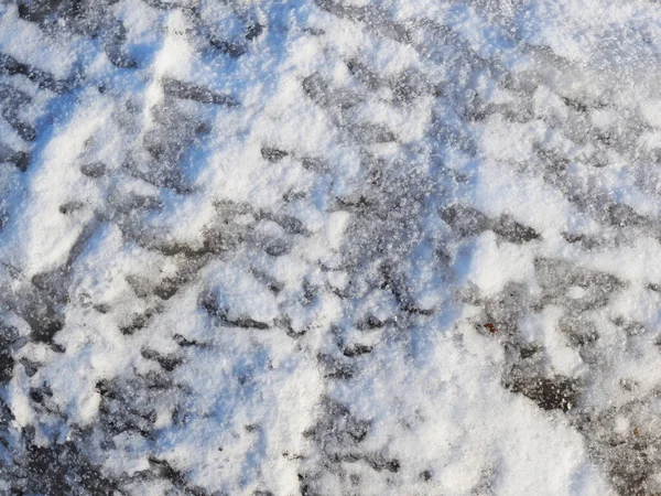 Weißer Schnee Und Klares Eis Hintergrund — Stockfoto