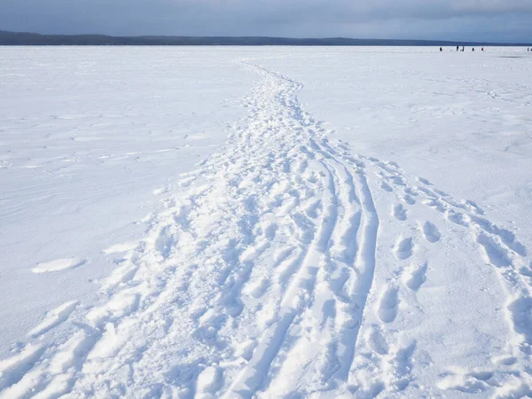 Gheață Lac Iarna — Fotografie, imagine de stoc