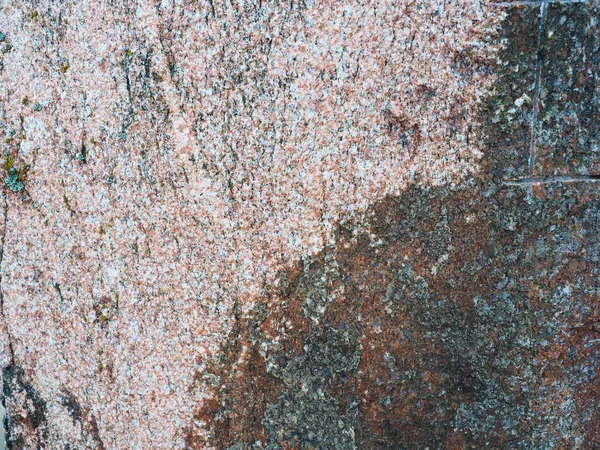 Granitowy Kamień Porostem Tło — Zdjęcie stockowe