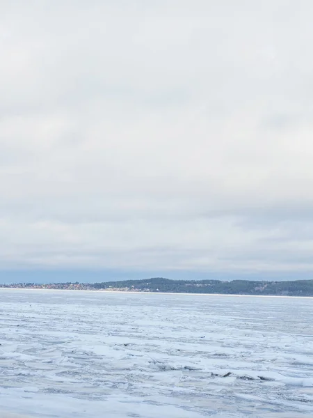 Gelo Lago Inverno — Fotografia de Stock