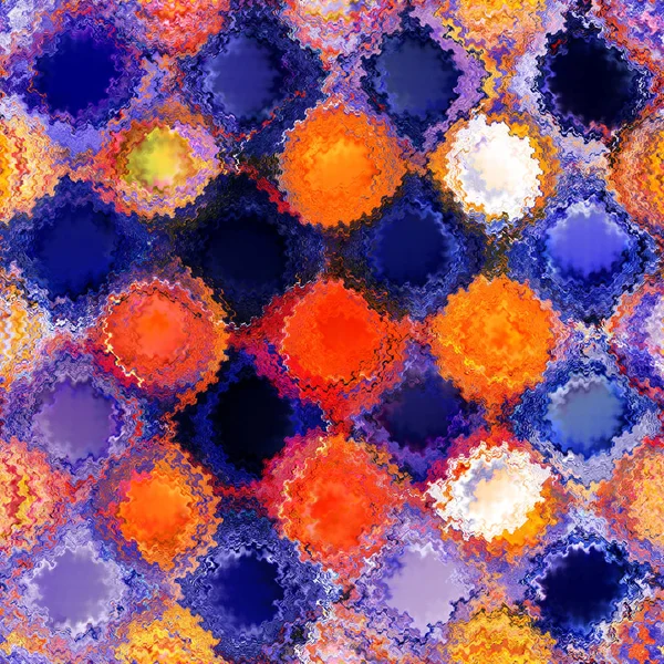 Fondo de vitral abstracto con círculos ondulados grunge — Foto de Stock