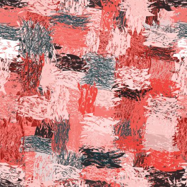 Çizgi film çizgili grunge dalgalı elemanları ile Seamless Modeli