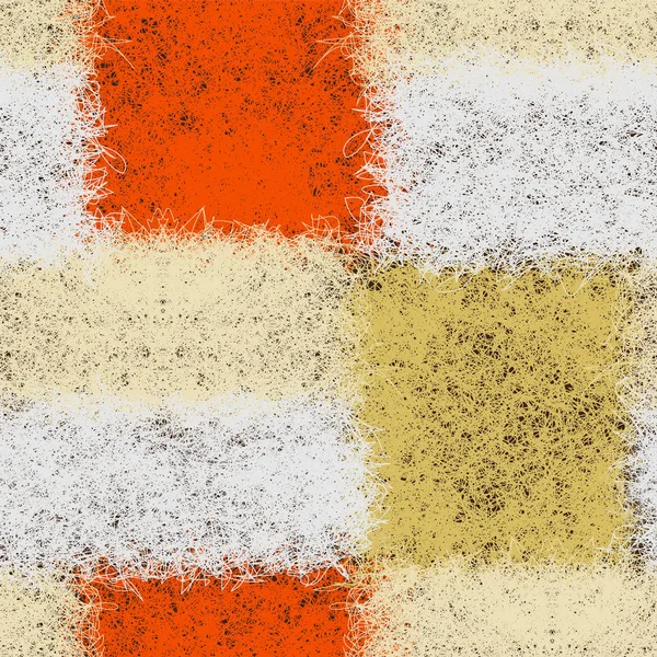 Naadloze patroon met kleurrijke weave shaggy rechthoekige elementen — Stockvector