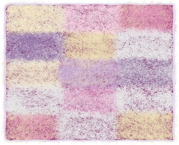 Měkký patchwork přehoz s tkát obdélníkové prvky v pastelových barvách — Stockový vektor