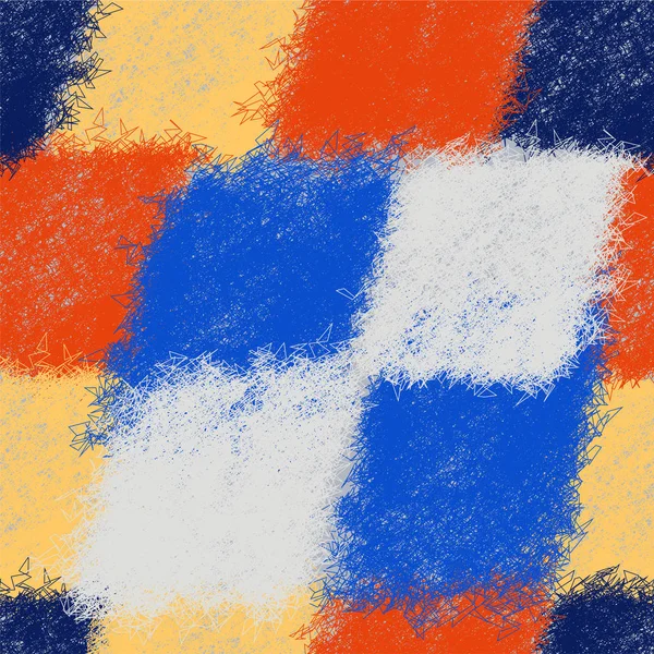 Patrón diagonal de patchwork sin costuras con elementos peludos coloridos — Archivo Imágenes Vectoriales
