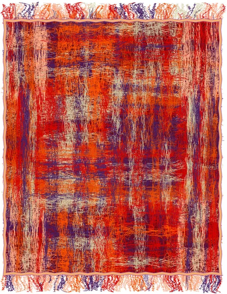 光怪陆离的蓬松编织的 grunge 条纹的地毯条纹 — 图库矢量图片